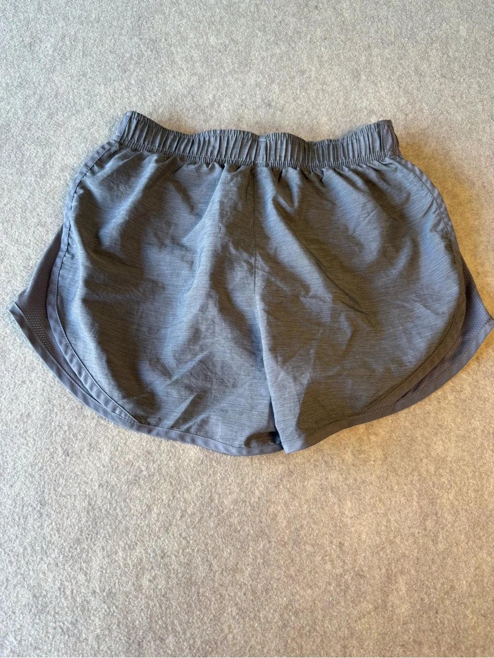 Nike Women's Heather Gray Athletic‎ Shorts with White Swoosh